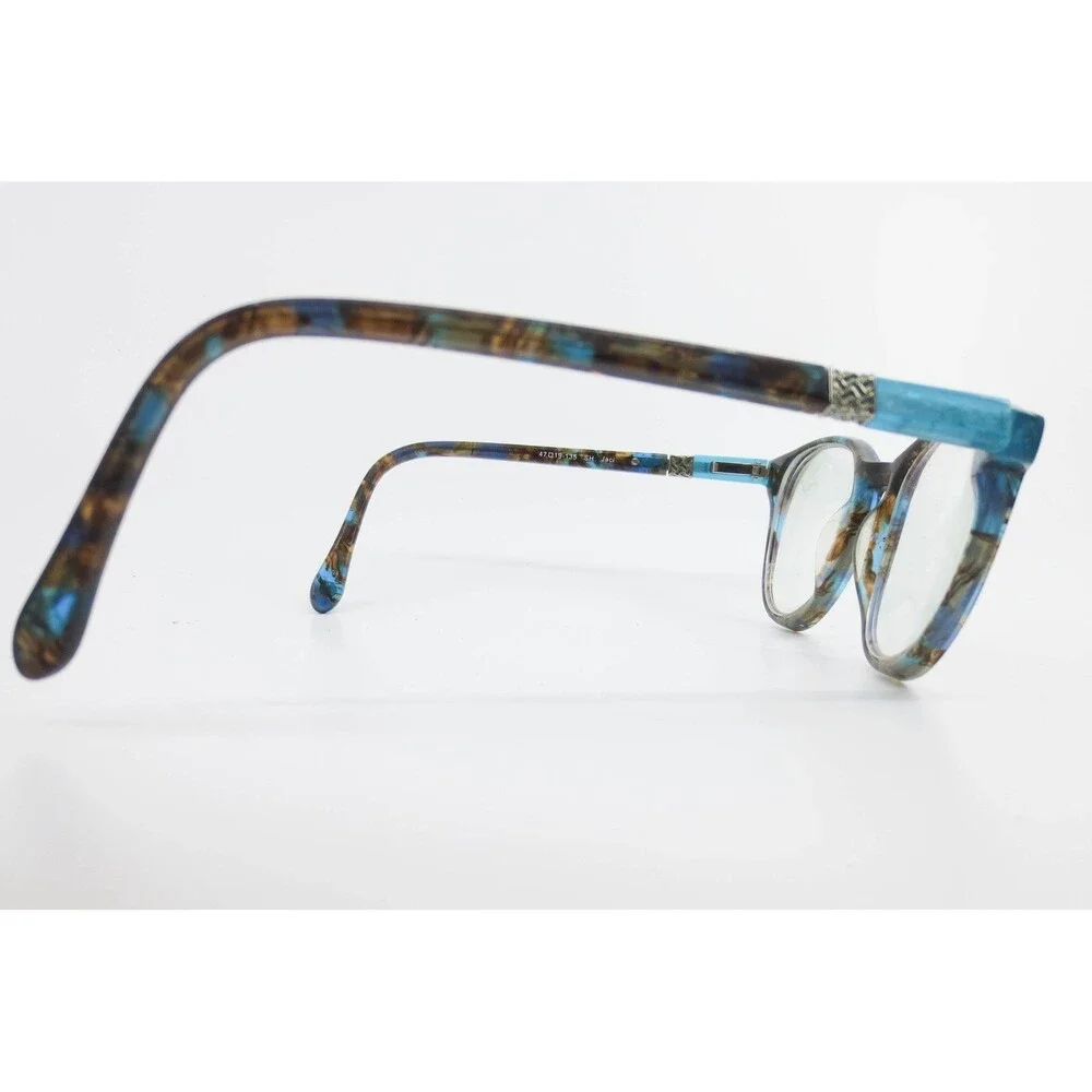 Lilly Pulitzer Jaci Blue Tortoise Round Eyeglasses Frames 47-19-135 SH 35506